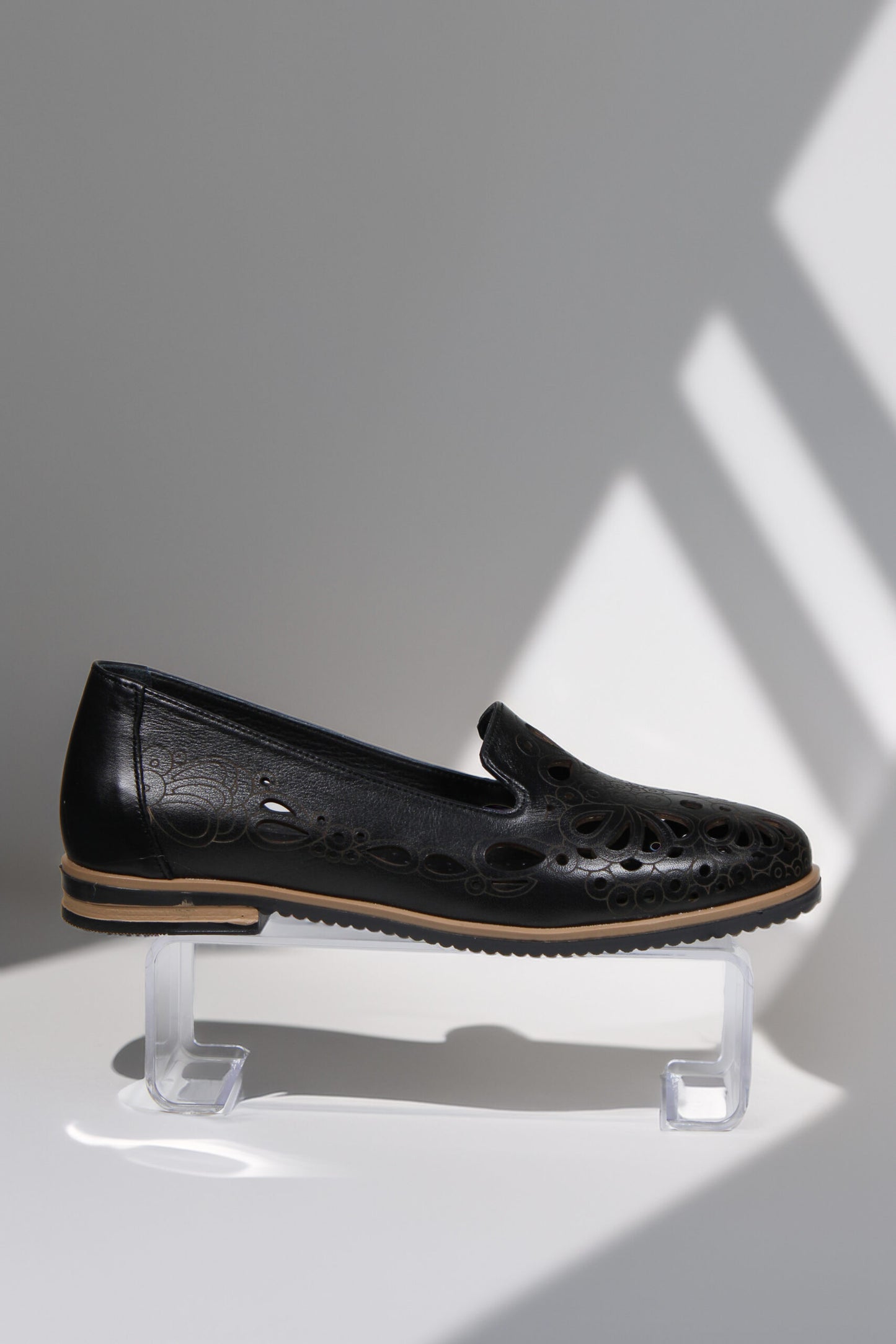 Balerini piele naturala Donna Negru