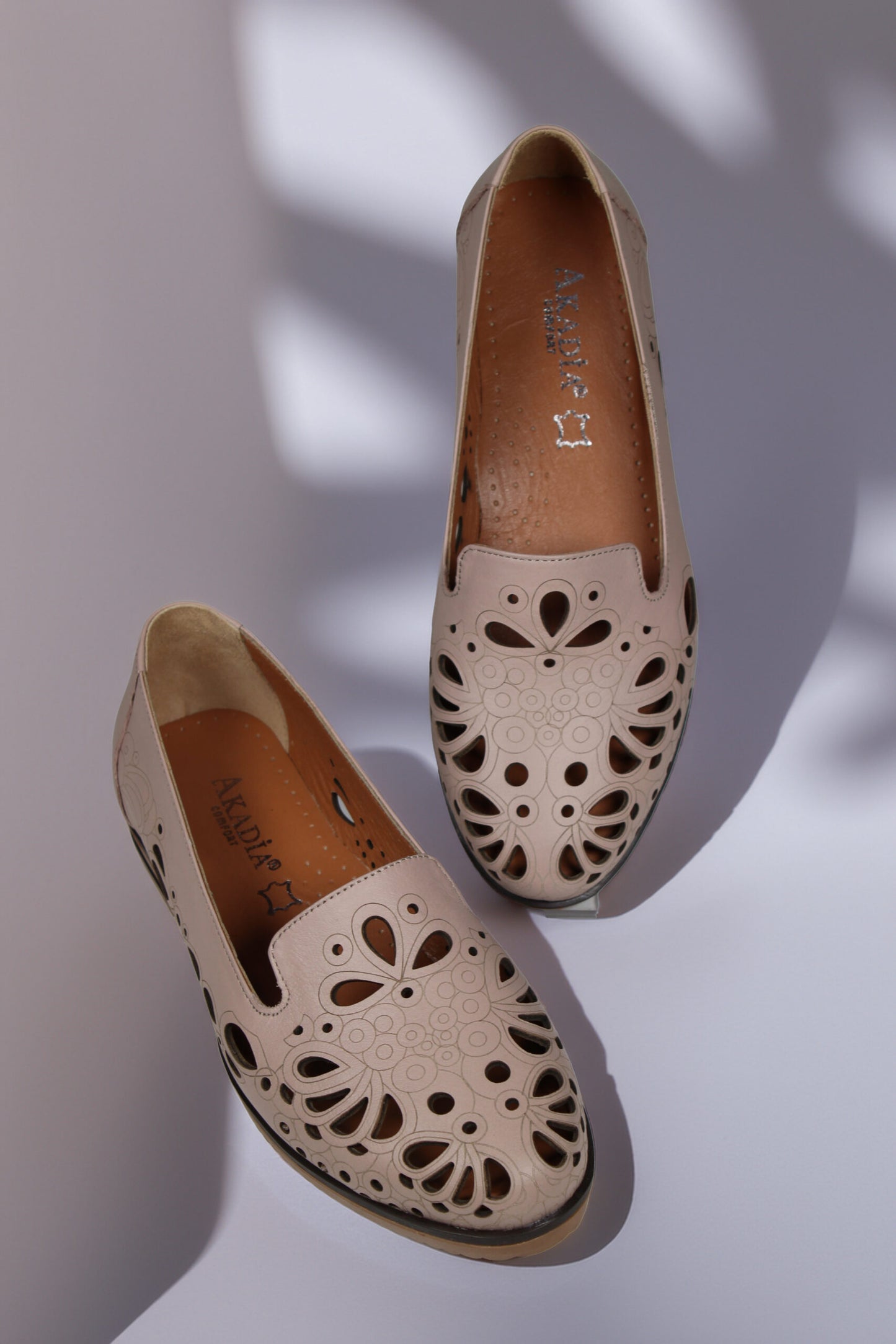Balerini Piele Naturala Donna Roz Pudra